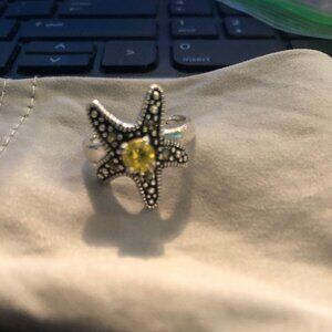 Marcasite Starfish Ring